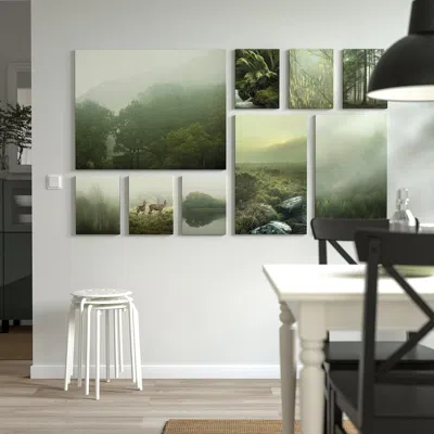 Ikea Pjätteryd Picture, Set Of 9, Mist In The Forest, 70 ½x44 "
