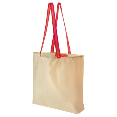 Ikea Plantering Shopping Bag, Light Brown/red, 17 ¾x14 ¼ "