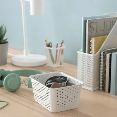 Ikea Plogsväng Storage Basket, White, 6x7 ¾x4 "