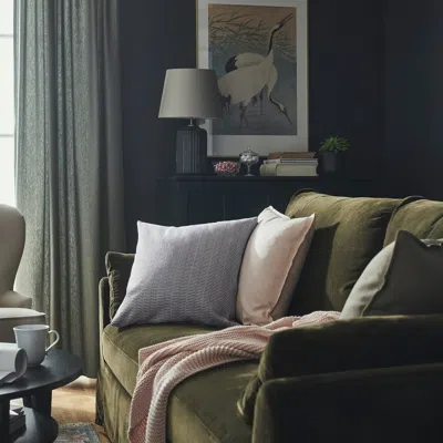 Ikea Plommonros Cushion Cover, Dark Blue/white, 20x20 "