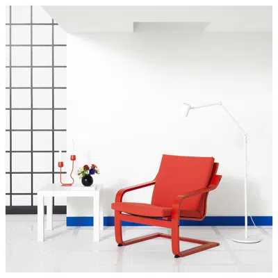 Ikea Poäng Armchair Cushion With Low Back, Vissle Red, Length: 44 1/8 "