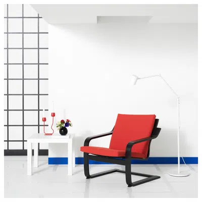 Ikea Poäng Low-back Armchair, Vissle Red