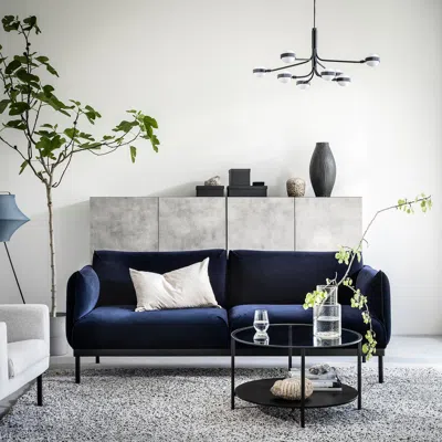 Ikea Äpplaryd Loveseat, Djuparp Dark Blue, Armrest Height: 28 3/8 "
