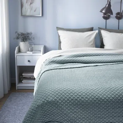 Ikea Praktvial Bedspread, Gray-blue, Full/queen