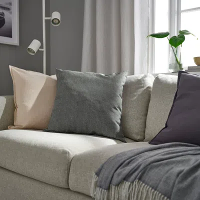 Ikea Profetblomma Cushion, Anthracite, 20x20 " In Multi