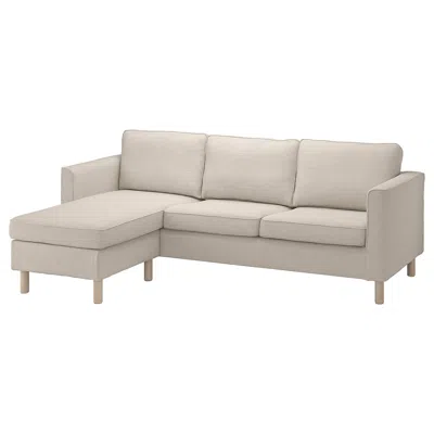 Ikea Pärup Cover For Sofa, With Chaise/gunnared Beige In White