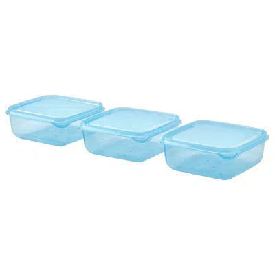 Ikea Pruta Food Container With Lid, Blue, 20 oz