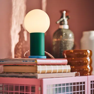 Ikea Ps 2026 Led Portable Lamp, Battery Operated Dimmable/green Light Pink, 8 ¾ "
