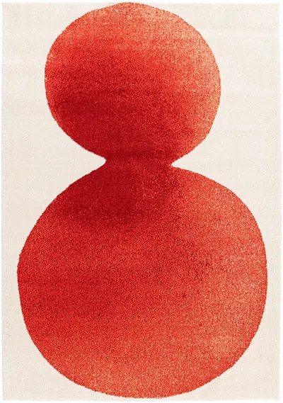 Ikea Ps 2026 Rug, Low Pile, Off-white/red, 5 ' 7 "x7 ' 10 "