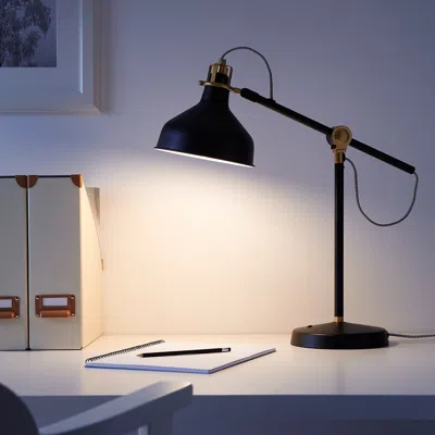Ikea Ranarp Work Lamp, Black, Height: 17 "