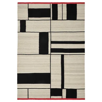 Ikea Rastplats Rug, Flatwoven, Handmade Beige/black, 5 ' 7 "x7 ' 10 "