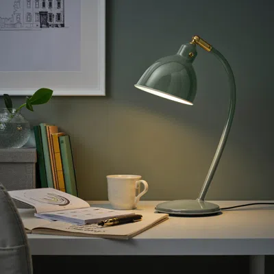 Ikea Rödflik Desk Lamp, Gray-green, Height: 17 "