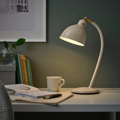 Ikea Rödflik Desk Lamp, Light Beige, Height: 17 "