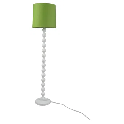 Pre-owned Ikea Retro White And Lime Green Floor Lamp By , Sweden C. 1970s