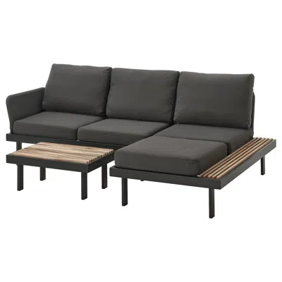 Ikea Revskär 3-seat Conversation Set, Outdoor Anthracite/frösön/duvholmen Dark Gray, 24 3/8x17 3/8 "24 3/
