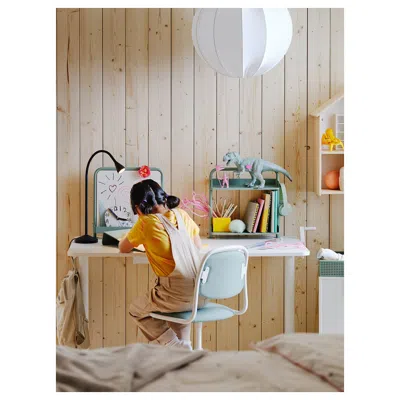 Ikea Örfjäll Child's Desk Chair, White/vissle Light Green, Tested For: 243 Lb