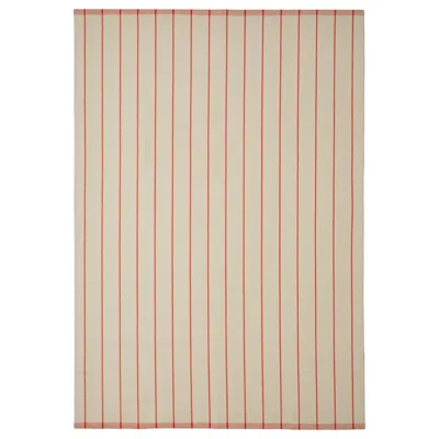 Ikea Ridstig Rug, Flatwoven, Off-white/red, 5 ' 7 "x7 ' 10 "