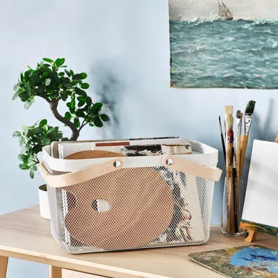 Ikea Risatorp Wire Basket, White, 10 ¾x16 ½x9 "