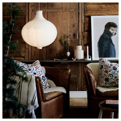 Ikea Risbyn / Havsdjup Pendant Lamp, Onion Shape/white, 22 1/2 "