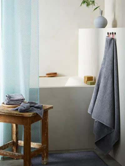 Ikea Råneälven Shower Curtain, White/turquoise, 71x71 " In Multi