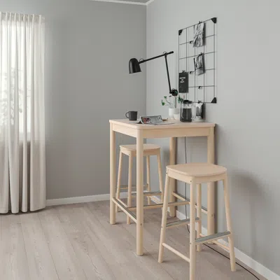 Ikea Rönninge / Rönninge Bar Table And 2 Bar Stools, Birch/birch