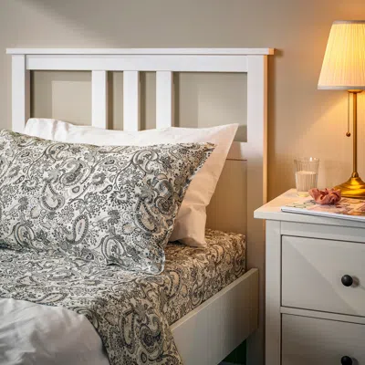 Ikea Rodgersia Sheet Set, Gray/white, Twin