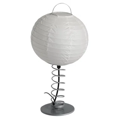 Pre-owned Ikea “rum” Table Lamp, Paper Lantern & Metal Base, 1999 In Transparent