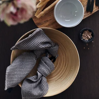 Ikea Rundlig Serving Bowl, Bamboo/white, 11 ¾ "