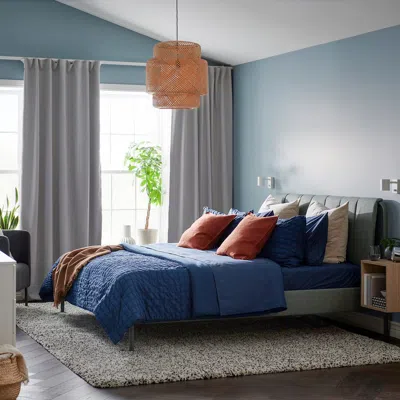 Ikea Rävstarr Comforter Set, Dark Blue, King