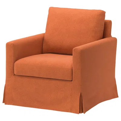 Ikea Saltsjöbaden Cover For Rocking/swivel Armchair, Tonerud Red-brown In Orange