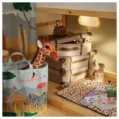 Ikea Sandlöpare Storage Bag, Multicolor/savannah, Diameter: 16 1/8 "