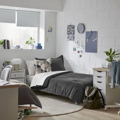 Ikea Sanela Comforter Set, Dark Gray, Twin/twin X-long