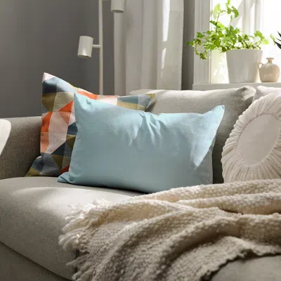 Ikea Sanela Cushion Cover, Light Blue, 16x23 "