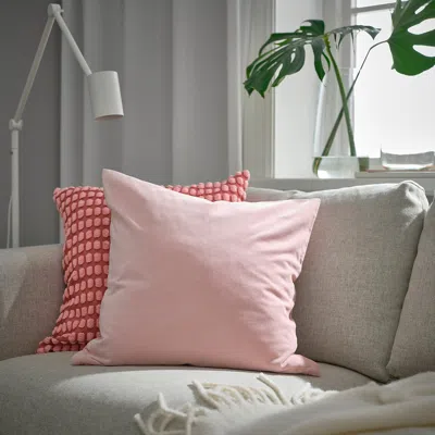 Ikea Sanela Cushion Cover, Pale Pink, 20x20 "
