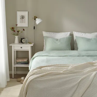 Ikea Schersmin Duvet Cover And Pillowcase(s), Pale Green, Twin