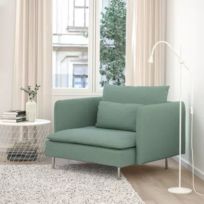 Ikea Söderhamn Armchair, Tallmyra Light Green, Width: 41 3/8 "