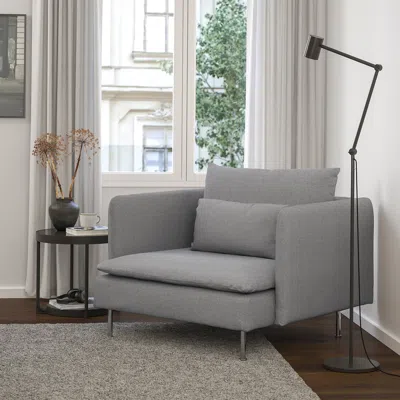 Ikea Söderhamn Armchair, Tonerud Gray, Width: 41 3/8 "