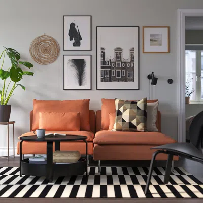 Ikea Söderhamn Sectional, 3 Seat, Kelinge Rust, Height Including Back Cushions: 32 5/8 "