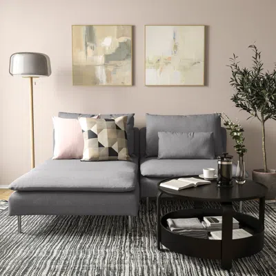 Ikea Söderhamn Sectional, 3 Seat, Tonerud Gray, Height Including Back Cushions: 32 5/8 "