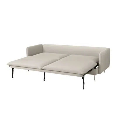 Ikea Söderhamn Sleeper Sofa, Fridtuna Light Beige, Armrest Height: 27 1/8 "