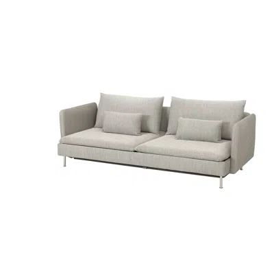 Ikea Söderhamn Sleeper Sofa, Viarp Beige/brown, Armrest Height: 27 1/8 "