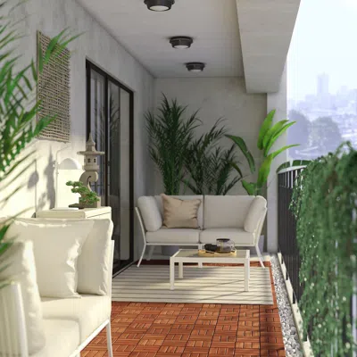 Ikea Segerön Corner Section, Outdoor, White/beige, Width: 29 7/8 "