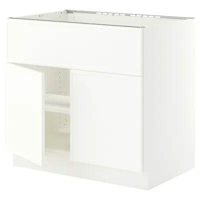 Ikea Sektion Base Cabinet For Cooktop/int Extra 2 Doors, White/aspudden Matte White, 36x24x30 "