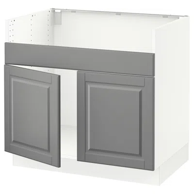 Ikea Sektion Base Cabinet For Havsen Double Bowl Sink, White/bodbyn Gray, 36x24x30 "