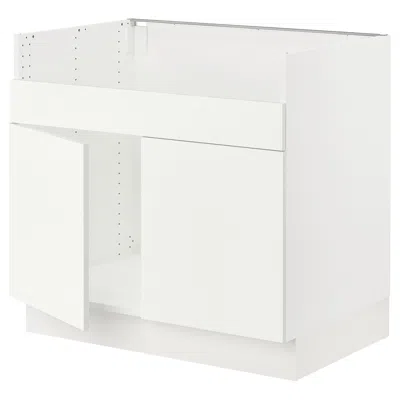 Ikea Sektion Base Cabinet For Havsen Double Bowl Sink, White/vallstena White, 36x24x30 "