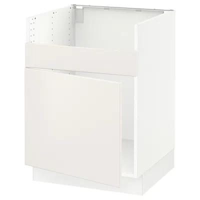 Ikea Sektion Base Cabinet For Havsen Single Bowl Sink, White/veddinge White, 24x24x30 "