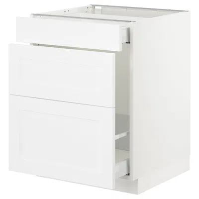 Ikea Sektion Base Cabinet For Recycling, White Maximera/axstad Matte White, 24x24x30 "