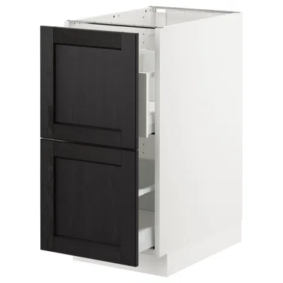 Ikea Sektion Base Cabinet For Recycling, White Maximera/lerhyttan Black Stained, 15x24x30 "