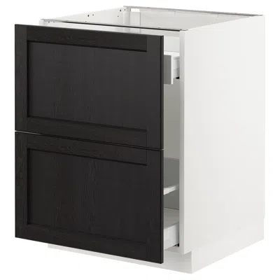 Ikea Sektion Base Cabinet For Recycling, White Maximera/lerhyttan Black Stained, 24x24x30 "