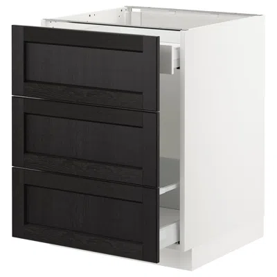 Ikea Sektion Base Cabinet For Recycling, White Maximera/lerhyttan Black Stained, 24x24x30 "